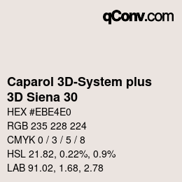 カラーコード: Caparol 3D-System plus - 3D Siena 30 | qconv.com