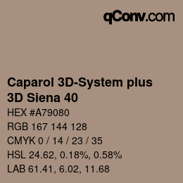 Color code: Caparol 3D-System plus - 3D Siena 40 | qconv.com