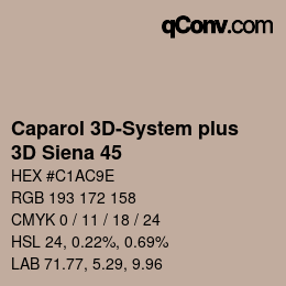 Color code: Caparol 3D-System plus - 3D Siena 45 | qconv.com