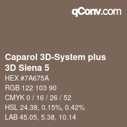 Código de color: Caparol 3D-System plus - 3D Siena 5 | qconv.com