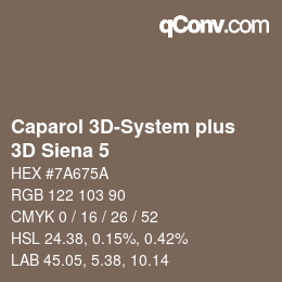 カラーコード: Caparol 3D-System plus - 3D Siena 5 | qconv.com