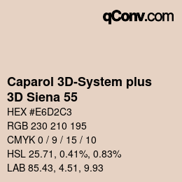 Color code: Caparol 3D-System plus - 3D Siena 55 | qconv.com
