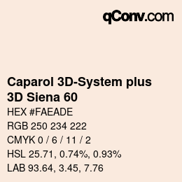 Color code: Caparol 3D-System plus - 3D Siena 60 | qconv.com