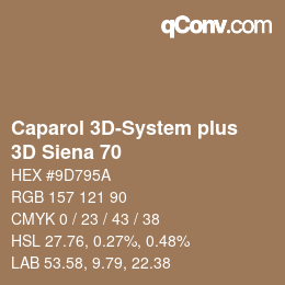 カラーコード: Caparol 3D-System plus - 3D Siena 70 | qconv.com