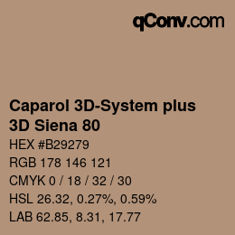 カラーコード: Caparol 3D-System plus - 3D Siena 80 | qconv.com