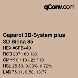 Color code: Caparol 3D-System plus - 3D Siena 85 | qconv.com