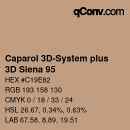 Código de color: Caparol 3D-System plus - 3D Siena 95 | qconv.com