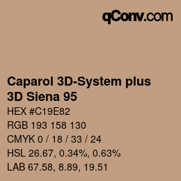 カラーコード: Caparol 3D-System plus - 3D Siena 95 | qconv.com