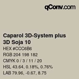 Code couleur: Caparol 3D-System plus - 3D Soja 10 | qconv.com