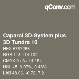 Código de color: Caparol 3D-System plus - 3D Tundra 10 | qconv.com