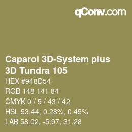 Code couleur: Caparol 3D-System plus - 3D Tundra 105 | qconv.com