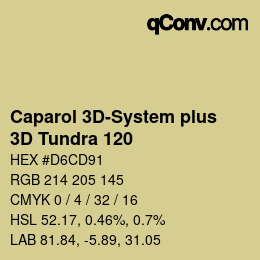 Color code: Caparol 3D-System plus - 3D Tundra 120 | qconv.com