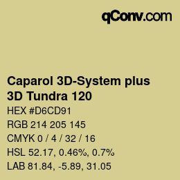 Code couleur: Caparol 3D-System plus - 3D Tundra 120 | qconv.com