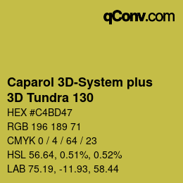 Color code: Caparol 3D-System plus - 3D Tundra 130 | qconv.com