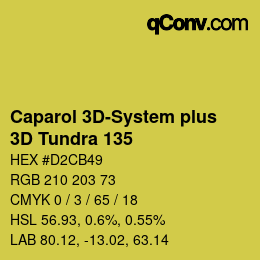 Code couleur: Caparol 3D-System plus - 3D Tundra 135 | qconv.com