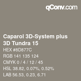 Color code: Caparol 3D-System plus - 3D Tundra 15 | qconv.com