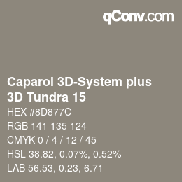 Código de color: Caparol 3D-System plus - 3D Tundra 15 | qconv.com