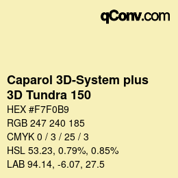 Color code: Caparol 3D-System plus - 3D Tundra 150 | qconv.com