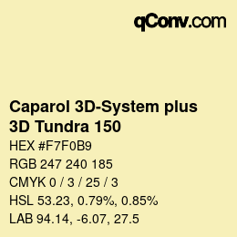 Code couleur: Caparol 3D-System plus - 3D Tundra 150 | qconv.com