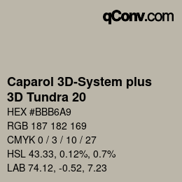 カラーコード: Caparol 3D-System plus - 3D Tundra 20 | qconv.com