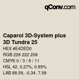 Color code: Caparol 3D-System plus - 3D Tundra 25 | qconv.com