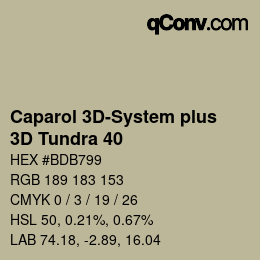 Color code: Caparol 3D-System plus - 3D Tundra 40 | qconv.com