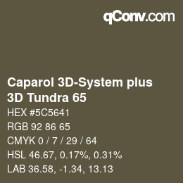 Color code: Caparol 3D-System plus - 3D Tundra 65 | qconv.com