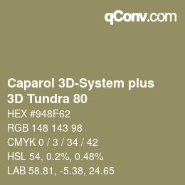 Color code: Caparol 3D-System plus - 3D Tundra 80 | qconv.com