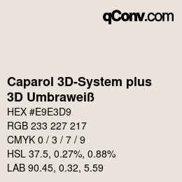Código de color: Caparol 3D-System plus - 3D Umbraweiß | qconv.com