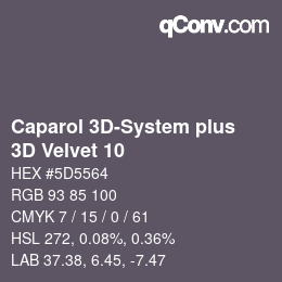 Color code: Caparol 3D-System plus - 3D Velvet 10 | qconv.com