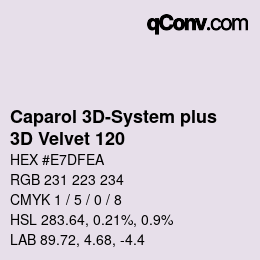 Color code: Caparol 3D-System plus - 3D Velvet 120 | qconv.com