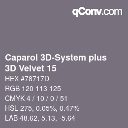 Farbcode: Caparol 3D-System plus - 3D Velvet 15 | qconv.com