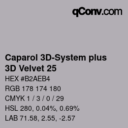 Farbcode: Caparol 3D-System plus - 3D Velvet 25 | qconv.com