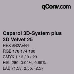 Color code: Caparol 3D-System plus - 3D Velvet 25 | qconv.com