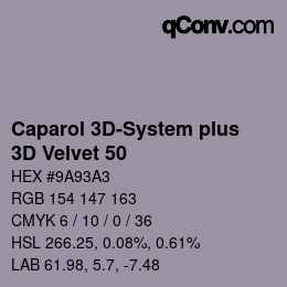 カラーコード: Caparol 3D-System plus - 3D Velvet 50 | qconv.com