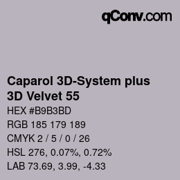 カラーコード: Caparol 3D-System plus - 3D Velvet 55 | qconv.com