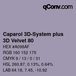 Color code: Caparol 3D-System plus - 3D Velvet 80 | qconv.com