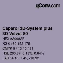 カラーコード: Caparol 3D-System plus - 3D Velvet 80 | qconv.com