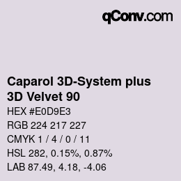 Color code: Caparol 3D-System plus - 3D Velvet 90 | qconv.com