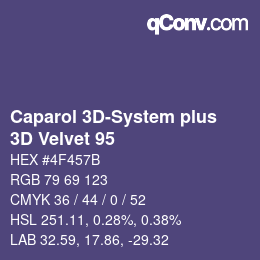 Farbcode: Caparol 3D-System plus - 3D Velvet 95 | qconv.com