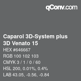 カラーコード: Caparol 3D-System plus - 3D Venato 15 | qconv.com