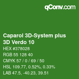 Código de color: Caparol 3D-System plus - 3D Verdo 10 | qconv.com