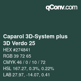 Color code: Caparol 3D-System plus - 3D Verdo 25 | qconv.com