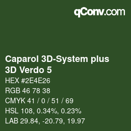 Código de color: Caparol 3D-System plus - 3D Verdo 5 | qconv.com