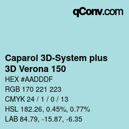 Color code: Caparol 3D-System plus - 3D Verona 150 | qconv.com