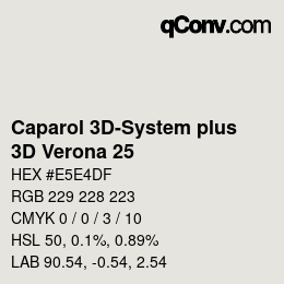 Color code: Caparol 3D-System plus - 3D Verona 25 | qconv.com