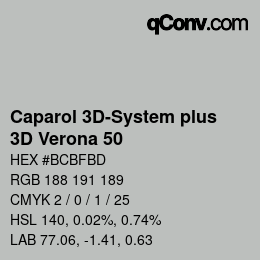 Color code: Caparol 3D-System plus - 3D Verona 50 | qconv.com