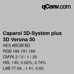 カラーコード: Caparol 3D-System plus - 3D Verona 50 | qconv.com