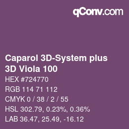 Code couleur: Caparol 3D-System plus - 3D Viola 100 | qconv.com