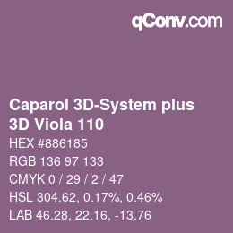 Color code: Caparol 3D-System plus - 3D Viola 110 | qconv.com